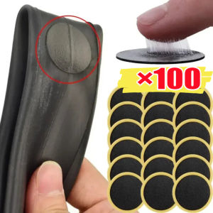 เครื่องมือ Penambal Ban ไม่มีกาวติดจักรยาน100ชิ้นอุปกรณ์ซ่อมยางรถจักรยานกลางแจ้งอุปกรณ์เสริมจักรยานมอเตอร์ไซค์แบบแห้งเร็ว