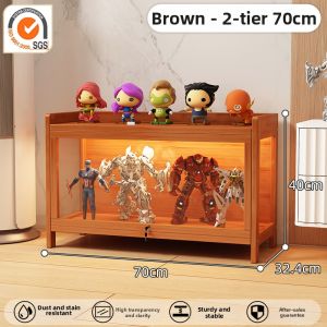 ZHUSHANXIA | Lockable Transparent Dustproof Storage Cabinet with Lighting