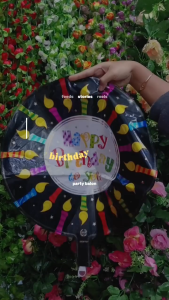 Balon Happy Birthday | Foil Bulat Happy BIrthday | Hiasan Ultah | Balon sepak Bola | Foil