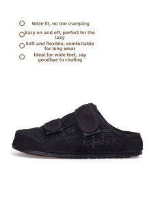 THEMULE | Summer Canvas Mesh Shoes Clunky Big Head Slip-on Half Slippers