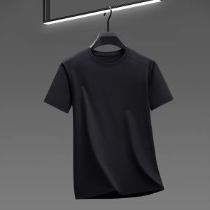 Gym casual short sleeve t shirt for men crew neck raglan hollow vent shoulder wrinkle free lightweight commute daily wear