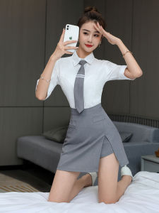 Bộ Đồng Phục Nữ Nhân Viên Làm Việc Tại Spa Bàn Lễ Tân Khách Sạn Quần Áo Làm Việc Áo Trắng Quần Dài Bộ Đồ Làm Việc