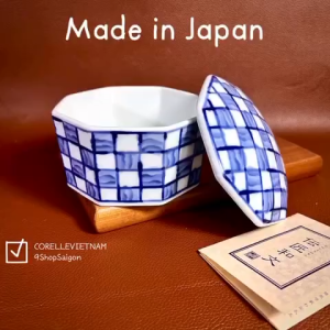 [Hàng Hiếm Japan 100%NEW]  01 Chiếc Hộp Trang Trí/ Trang Sức Bằng Sứ Cao Cấp Vẽ Tay Lam Vuông
