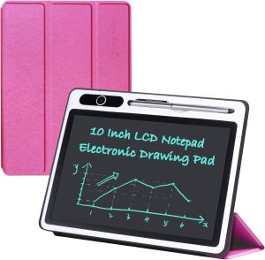 10/12 Inch LCD Writing Tablet with PU Protective Case | Reusable Doodle Board for Kids & Adults | 2 Editions:Standard / Luxury