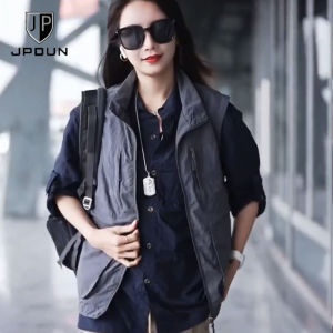 Áo Vest Lưới Thoáng Khí Nhanh Khô JPDUN Mùa Xuân Hè Cho Nam Áo Vest Lưới Nhiều Túi Cho Nữ Đi Câu Cá Leo Núi Ngoài Trời