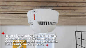 DAYTECH Smoke Detector Fire Alarm Photoelectric Smoke Sensor 10 Year Battery Powered 85dB Loud Alarm Home Safety Fire Protection EN14604 Certified
