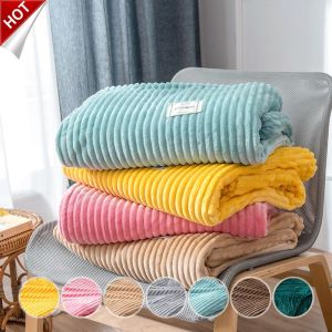 Plain Blanket King/Queen/Single Soft Fleece Coral Flannel Blanket HV3-2544