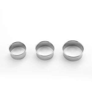 1lusin Cookies cookie cutter bulat stainless steel/mousse ring cake/Ring tart mini/pemotong biskuit bulat