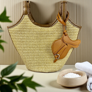 Equestrian Saddle PU Leather bag charm - Handmade Luxury Bag Charm Sturdy Stitched Design for Timeless Style