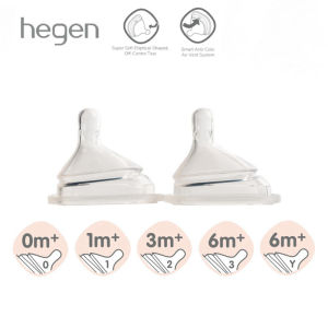 Hegen baby bottle teat 3 pacifier fast flow 6m+ (2-pack)