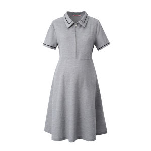 fisherprice | Pregnant Womens Summer Short Sleeve POLO Neck Dress Large Size Loose
