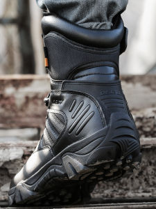 Outdoor Combat Training Boots Mens Spring & Fall High-Top Delta Desert Tactical Shoes Shock Absorption American Land War Security Check Training Boots