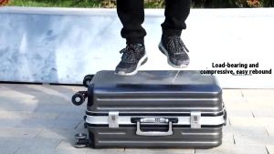 TRAVELCUL 20/24 Inch Aluminum Luggage USB Suitcase Luggage Double Buckle Luggage Travel Bag Anti-theft Suitcase
