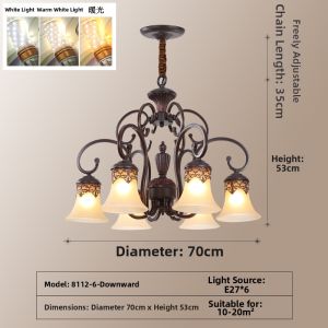 MINGRU | Retro European Industrial Style Living Room Dining Room Bedroom Bar Chandelier