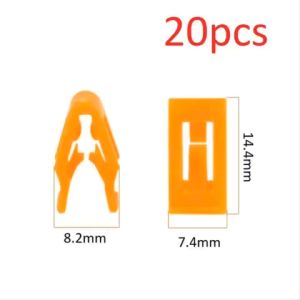 Set 20 đinh tán nhựa 8.2mm màu cam chốt vít nở kẹp giữ bảng điều khiển cho xe hơi ô tô