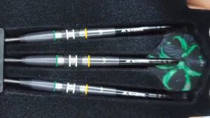 MISSION STEEL TIP DART - 23G/25G Robyn Byrne Black Titanium 90% Tungsten Steel Darts (ARROW DART KELULI)