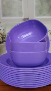 PROMO PIRING MAKAN DAN MANGKUK MELAMIN TEBAL ISI 12 PCS BAYAR DI TEMPAT