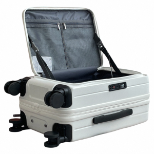 Expandable Double Layer PC Luggage Suitcase with Silent Wheels for Travel Men And Women Universal Zipper Closure Carry-On Bag