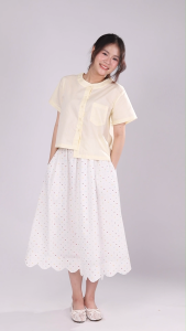 Impéris Fashion | Chân Váy Chấm Bi Lượn Sóng Freesize