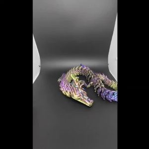 88CM 3D Printed Gem Dragon Crystal Fidget Toy Rotatable Articulated Dragon Gift for ADHD Perfect for Birthdays Gift Holiday gift