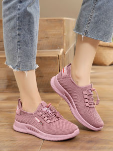 Old Beijing Cloth Shoes Womens Shoes Womens Breathable Mesh Shoes Soft Bottom Non-Slip Comfortable Mom Sports Shoes Flyknit Casual Shoes