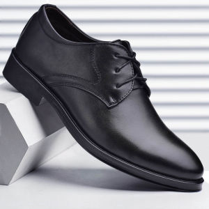 Business Casual Breathable Leather Shoes Mens Formal Wedding Shoes Large Size 46 47 48 round Toe English Trendy Derby Shoes