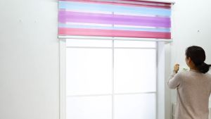 VOGUE 60*180/80*180/100*180/120*180/140*180/150*180/180*180cm KOREAN SHUTTERS ROLLING BLINDS 100% BLOCKOUT VENETIAN DOUBLE ROLLING BLINDS MATCHING COLOR BLINDS FOR OFFICE HOME BATHROOM BEDROOM STUDY