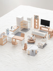 LEKU | Nordic Style Miniature Wooden Kitchen Set For Girls Playhouse