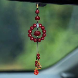 Car Hanging Ornament Purple Gold Sand Automobile Decorations Zhu Sand Lotus Rearview Mirror Interior Accessories Lucky Year New Car Hanging