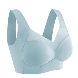 Seamless Ice Silk Sports Bra for Women No Steel Ring Vest Style Gathered Anti-Sagging Large Size Thin Fixed Cup Underwear