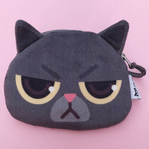 Cute Cartoon Furry Coin and Earphone Storage Wallet for Kids