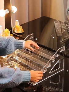 Multi-layer Acrylic Nail Polish Display Rack Lipstick Organizer Perfume Essential Oils Stand Eye Shadow Holder