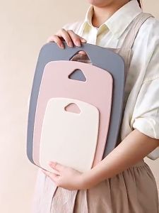 Combo 3 Thớt Nhựa Nhám Kháng Khuẩn Cao Cấp Chống Trơn Trượt Chống Xước Ẩm Móc Dễ Vệ Sinh 3 Kích Cỡ Phù Hợp Mọi Gia Đình