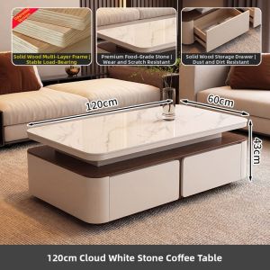 YIYOU | Modern Luxury Compact Design Large Surface Stone Coffee Table