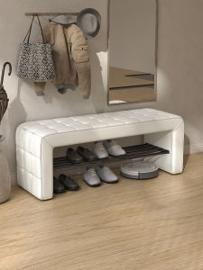High-End Entrance Hall Shoe Bench Home Doorway Cabinet Seat Integrated Luxury Long Strip Shoe Putting on Bench