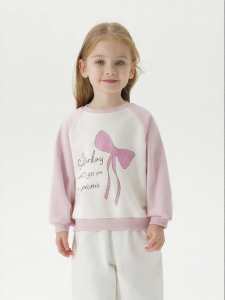 Marc&Janie | Playful Bow Color-block Baby Girl Hoodie