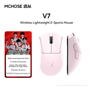 MCHOSE | MCHOSE V7 Wireless Gaming Mouse 59g Lightweight Ergonomic PAW3395 26000DPI Tri-Mode Mice For PC