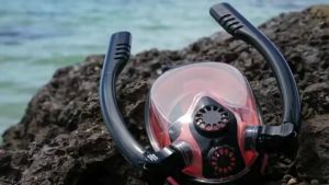TWOBAS Snorkeling Mask M8068 Double Tube - Masker Snorkling Full Face