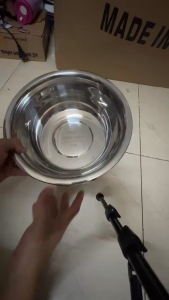 Chậu Rửa Rau Củ Quả Inox 304 Đường Kính 28cm Cạnh Mỡ Rộng Bền Đẹp