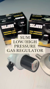 SIRIM SUM High Quality Gas Regulator Low/High Pressure LPG 382 381 With and With out Hose 1.5 Meter