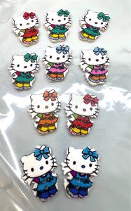 Hello Kitty Cat Button (10pcs in 1 PACk) sewing buttons