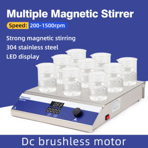 Magnetic stirrer laboratory magnetic stirrer multi-link digital display 4/6/9-link 5L 1500 rpm stirrer