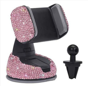 Giá đỡ điện thoại trên ô tô - giá đỡ đính full đá nhiều màu sang trọng - Mộc Lan ô tô