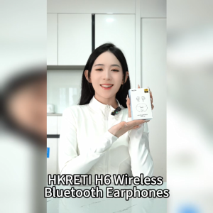 HKRETI H6 Wireless Earphones Bluetooth 5.4 Sport Waterproof Noise Reduction HiFi Stereo Compatible with Android iOS