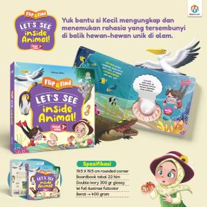 Buku Dunia Hewan Anak Ziyadbooks Official 2 3 4 Tahun Flip Find Lets See Inside Animal