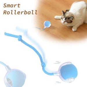 LETIGO Rechargeable Smart Cat Toys Fast Rolling Automatic Dog Cat Training Ball Creative Imitate Mouse Tail Self Moving Balls Toys Pet Supplies