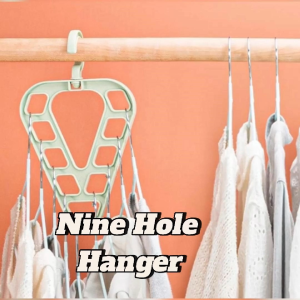 3pcs Multifunctional Rotating Hangers Anti-slip Triangular 9-Hole Plastic Hanger