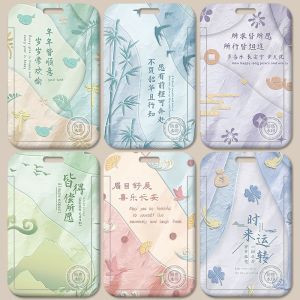 Protective Card Holder for Bus Campus Meal Card ID Badge Text Plastic Material Business Supplies Storage Display Card Holder