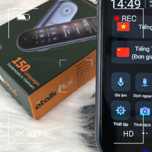 COMBO 2 Máy Phiên Dịch Cầm Tay 2 Chiều ATalk Plus+ Và ATalk Lite Thông Dịch Đa Ngôn Ngữ Dịch Offline