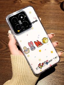 Cartoon Animal City Phone Case for Xiaomi 17Promax Transparent Anti-Fall Youth Edition Female Model Cute Creative Design TPU Material